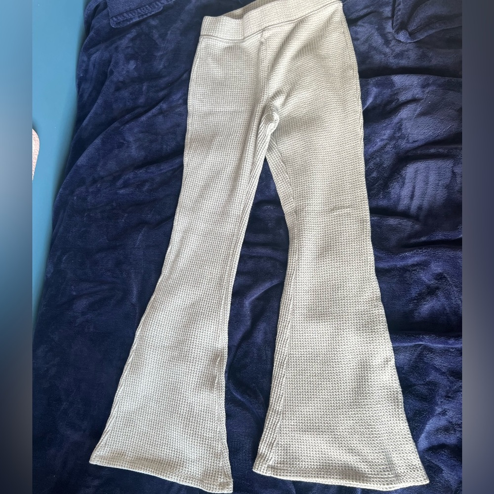 aerie waffle knit flare pants